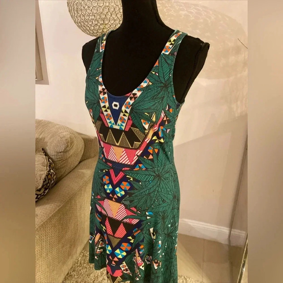 Mara Hoffman Blue and Green Geometric Sundress - Picture 2 of 5